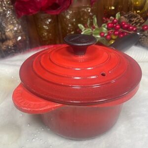 Le Creuset Cherry Red Cast Iron #16   Vintage Saucepan